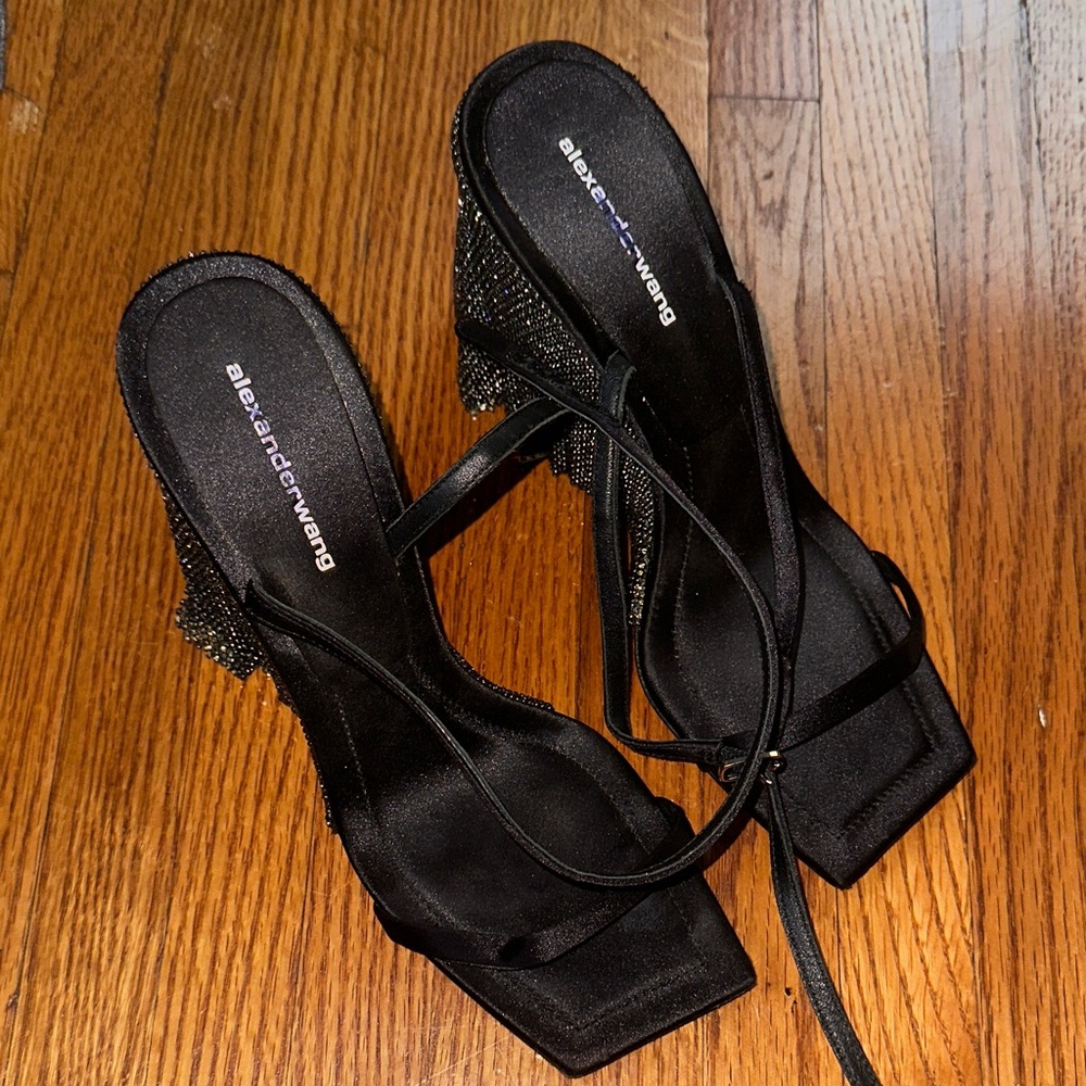 Alexander Wang Black Strappy Heels